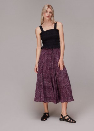 Whistles Twist Dot Print Skirts Multicolor | US-05724IQCG