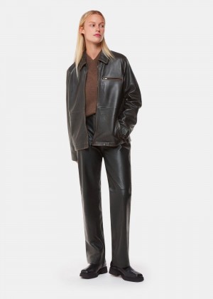 Whistles Ultimate Leather Pants Black | US-17965SART