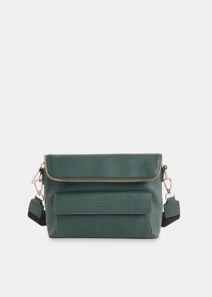 Whistles Vida Crossbody Bag Dark Green | US-40879QMGZ