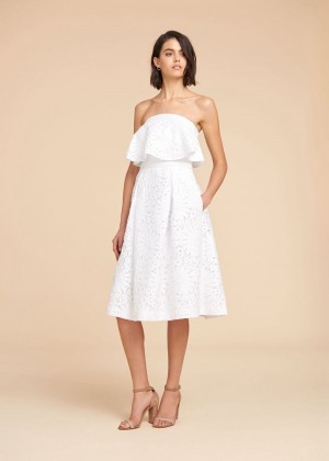 Whistles Vivian Wedding Dress White | US-26580XVQI