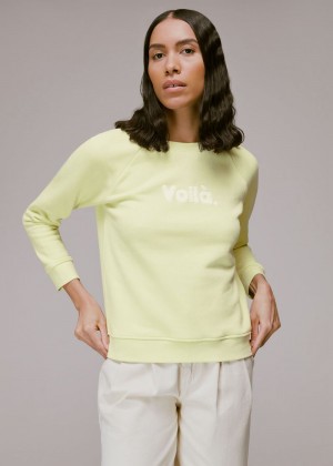 Whistles Voila Logo Sweatshirt Light Green | US-87945MFWP