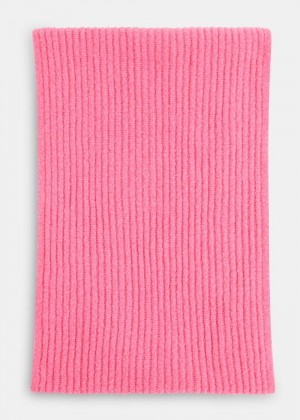 Whistles Wool Mix Rib Scarf Pink | US-27308FDPJ