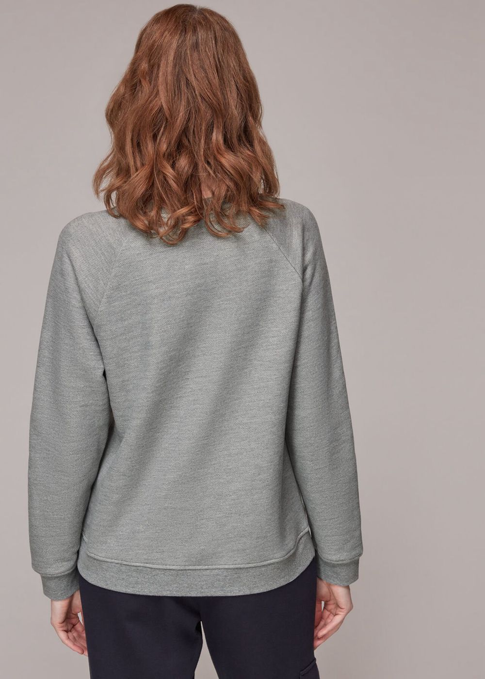 Whistles 1976 logo Sweatshirt Grey | US-49286XJHG