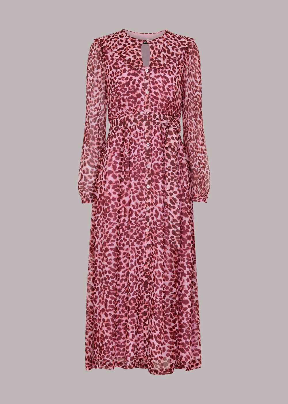 Whistles Abstract Cheetah Midi Dress Pink / Multicolor | US-16890NQTD