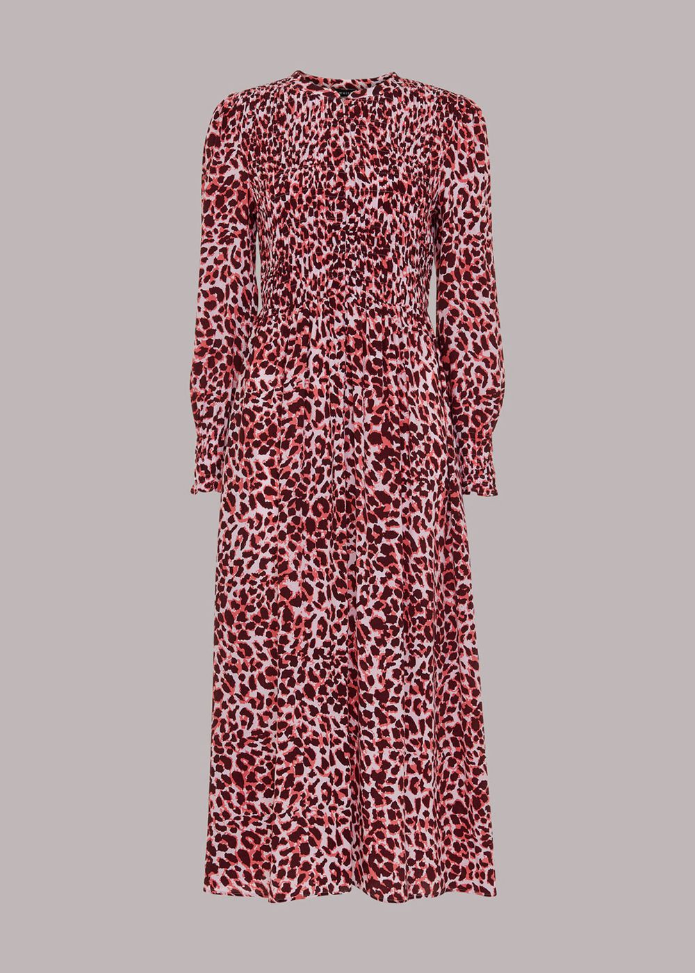 Whistles Abstract Cheetah Print Dress Pink / Multicolor | US-78691BHRF