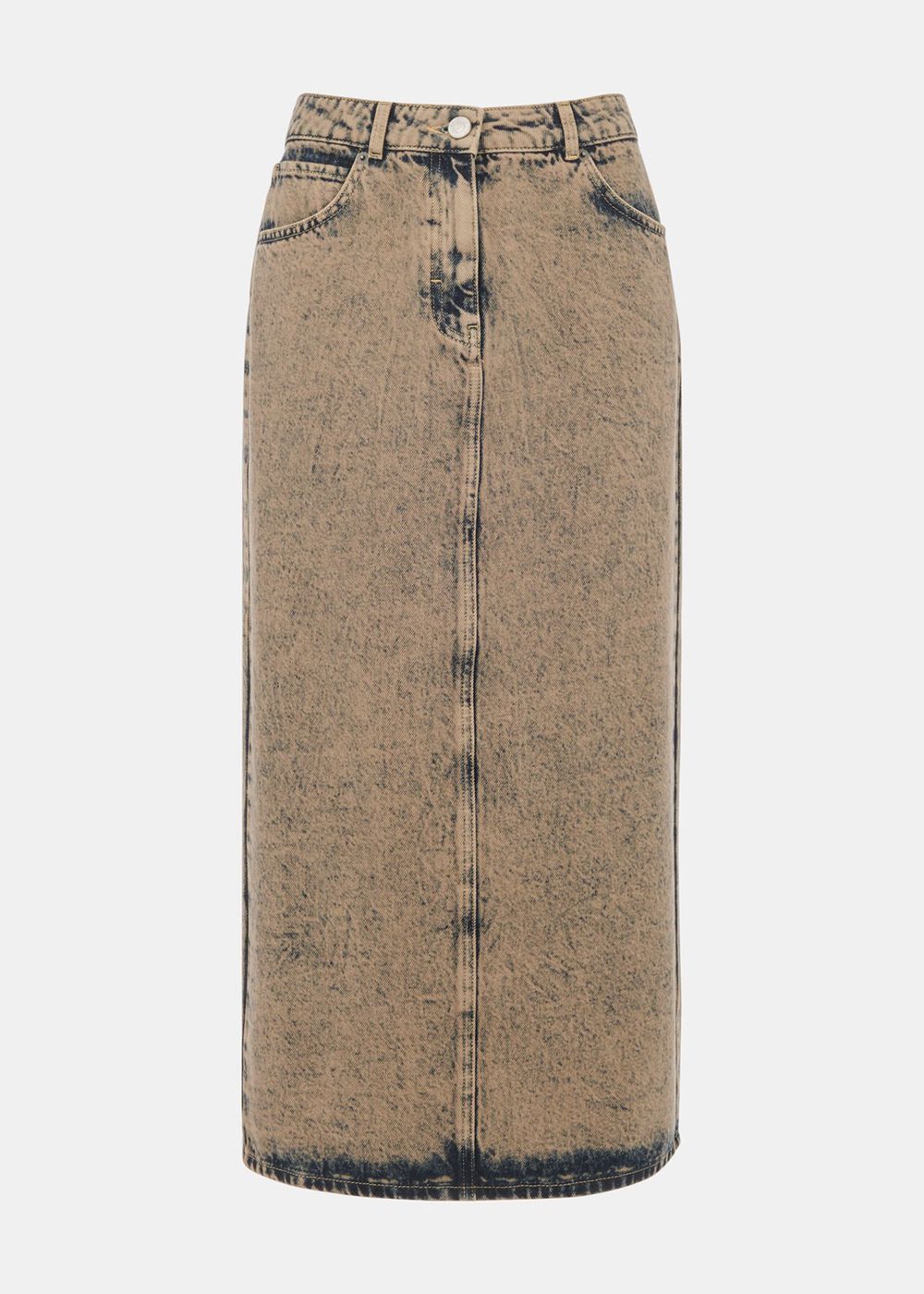 Whistles Acid Wash Denim Skirts Wash | US-82647OWHY