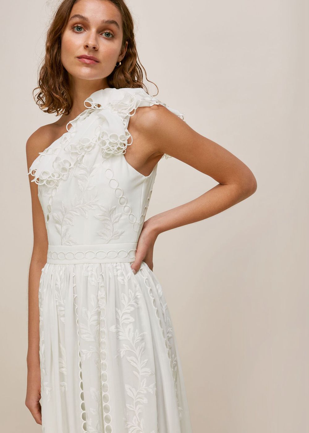 Whistles Adelaide Wedding Dress White / Multicolor | US-51694BRNQ