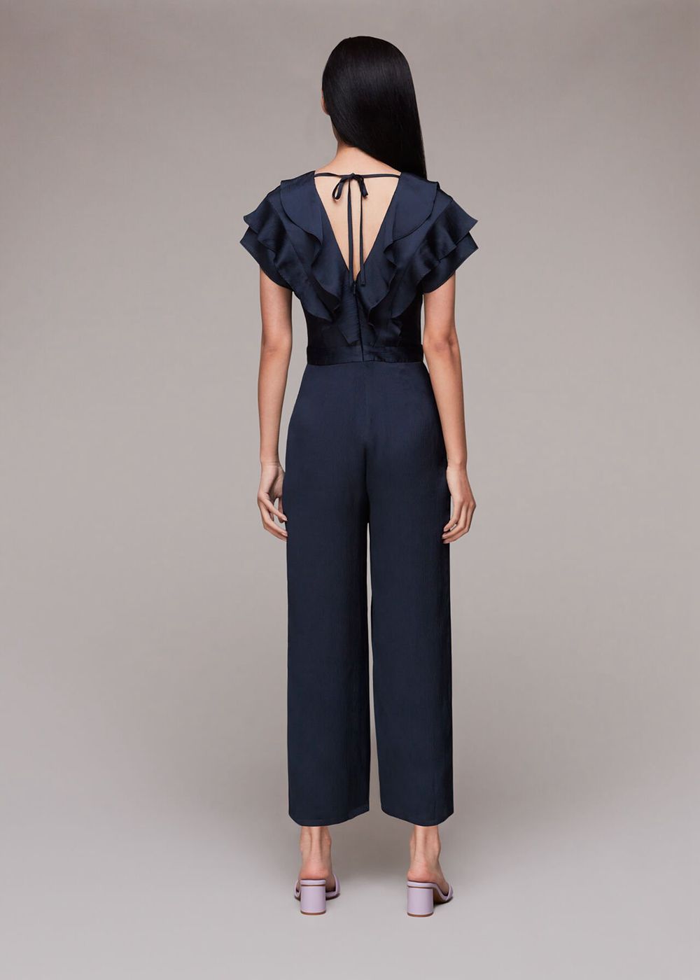 Whistles Adeline Jumpsuit Navy | US-75124NJXY