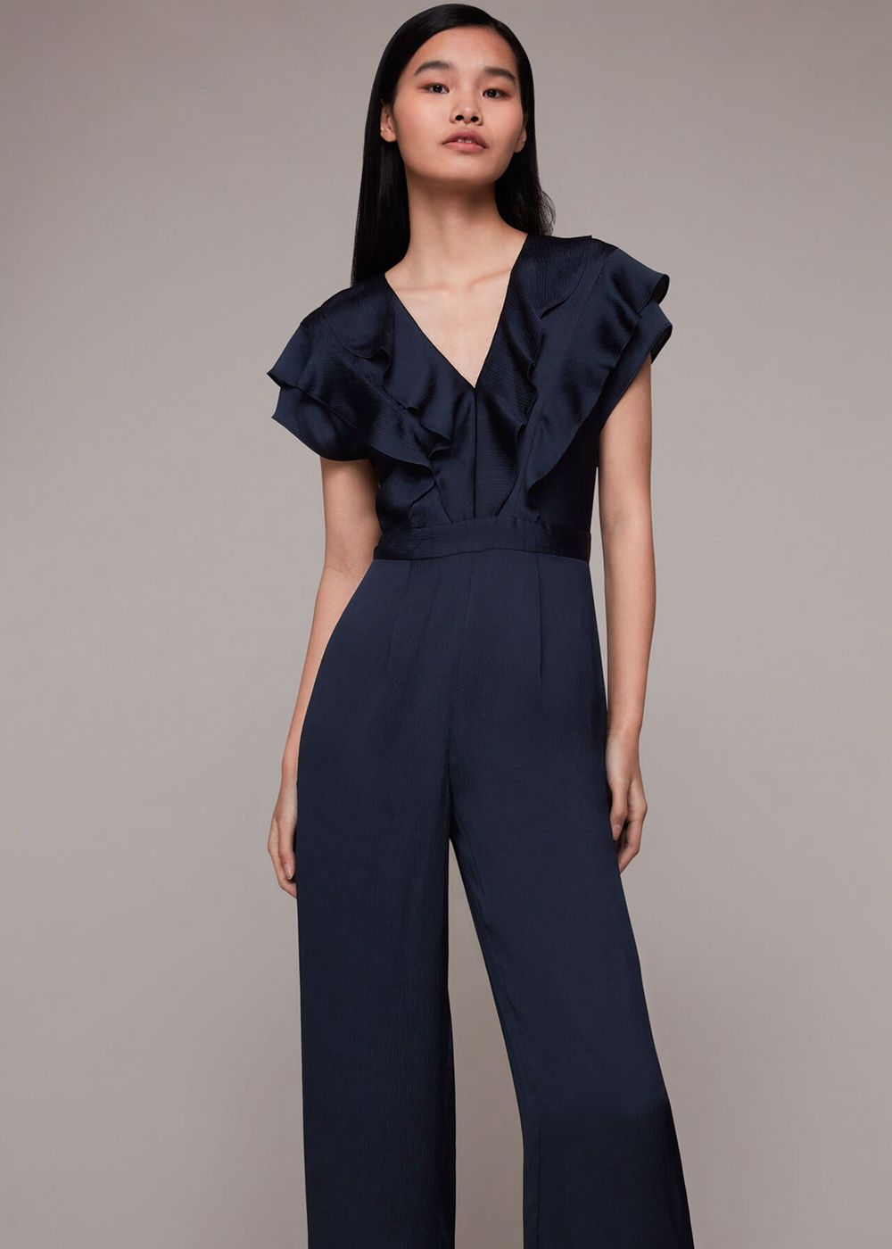 Whistles Adeline Jumpsuit Navy | US-75124NJXY