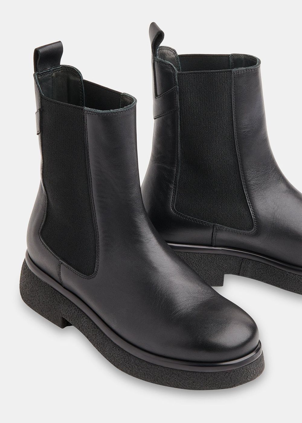 Whistles Aelin Chelsea Boots Black | US-83472TRPY