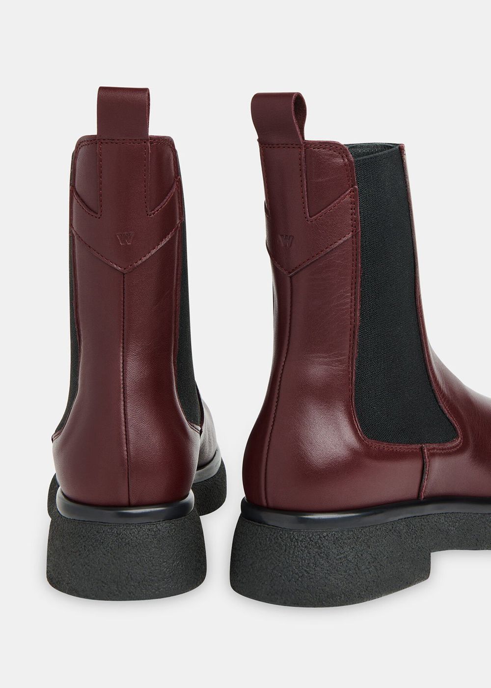 Whistles Aelin Chelsea Boots Burgundy | US-61248IDMT