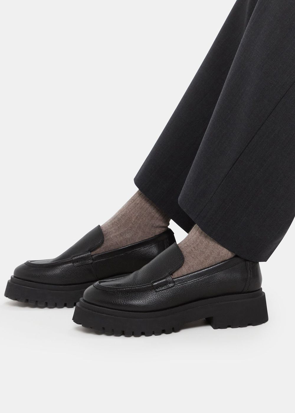 Whistles Aerton Chunky Loafers Black | US-84173GYTA