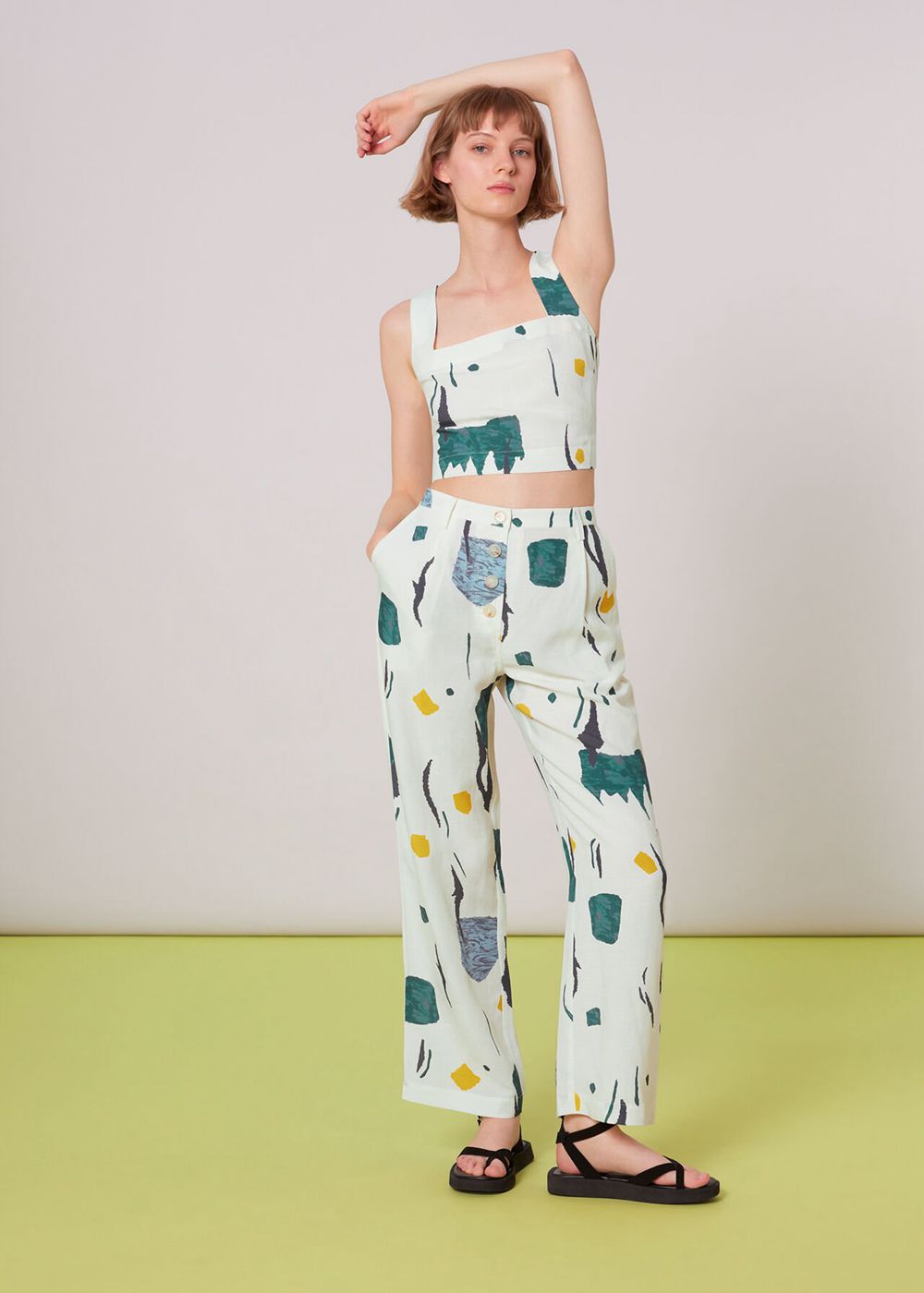 Whistles Aida Abstract Prints Pants Multicolor | US-19206CDZP