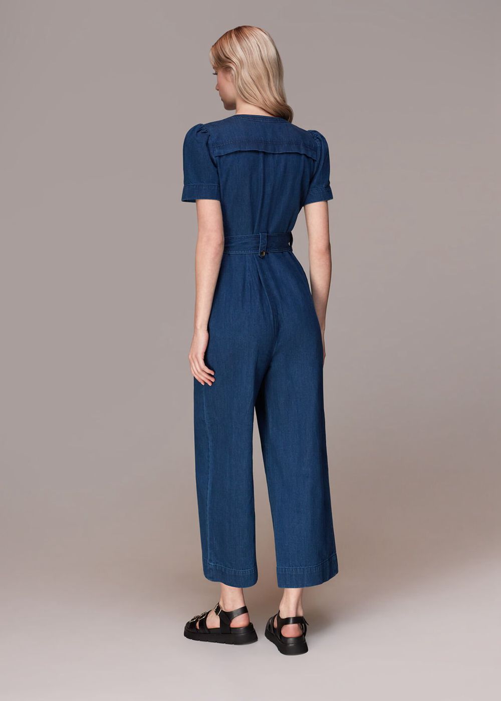 Whistles Alana Denim Jumpsuit Blue | US-86524VKAU