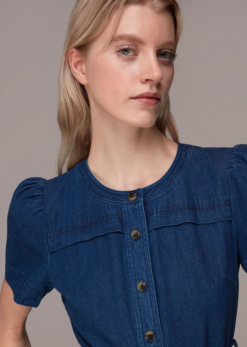 Whistles Alana Denim Jumpsuit Blue | US-86524VKAU