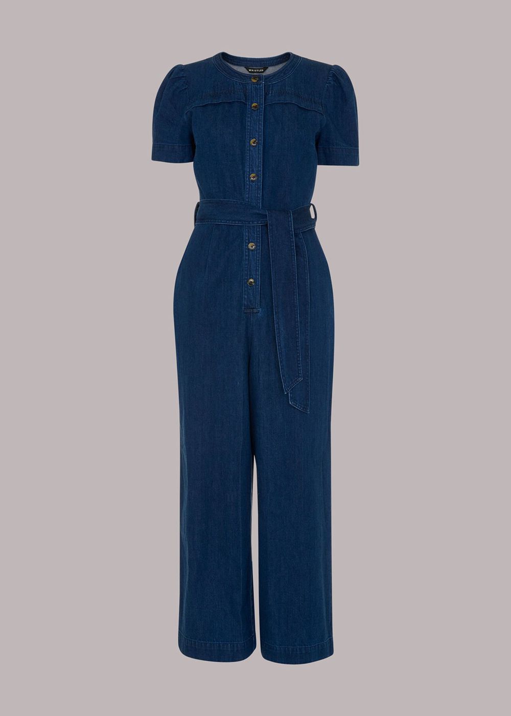 Whistles Alana Denim Jumpsuit Blue | US-86524VKAU