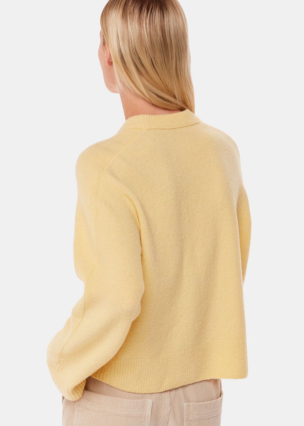 Whistles Alana Wool Mix Crew Neck Knitwear Yellow | US-45106NCGU