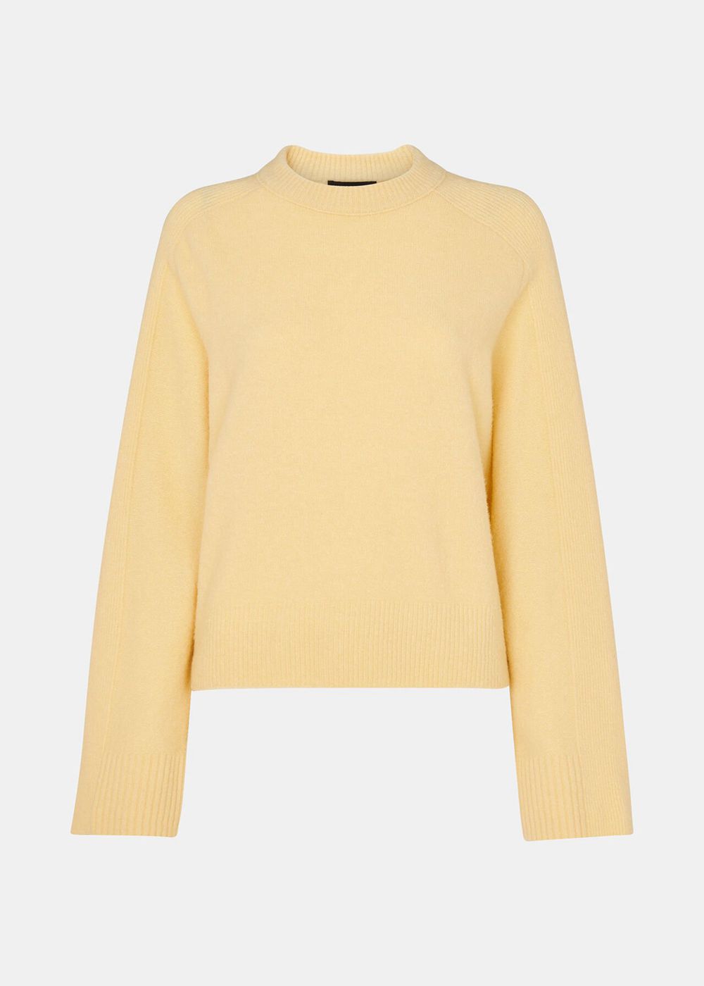 Whistles Alana Wool Mix Crew Neck Knitwear Yellow | US-45106NCGU