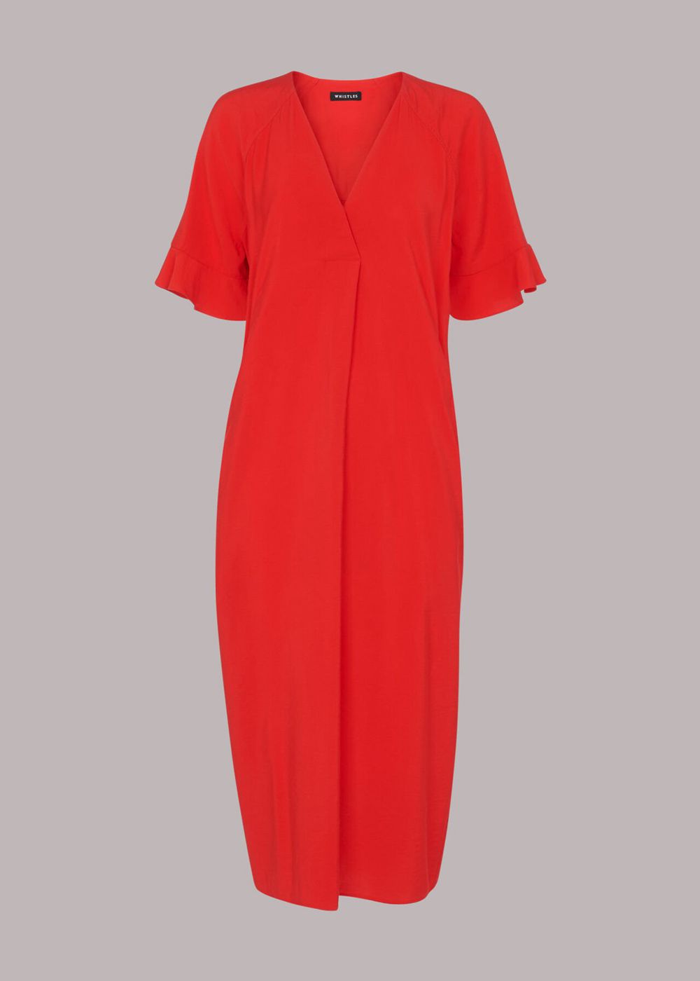 Whistles Alba Midi Dress Red | US-53489NMEO