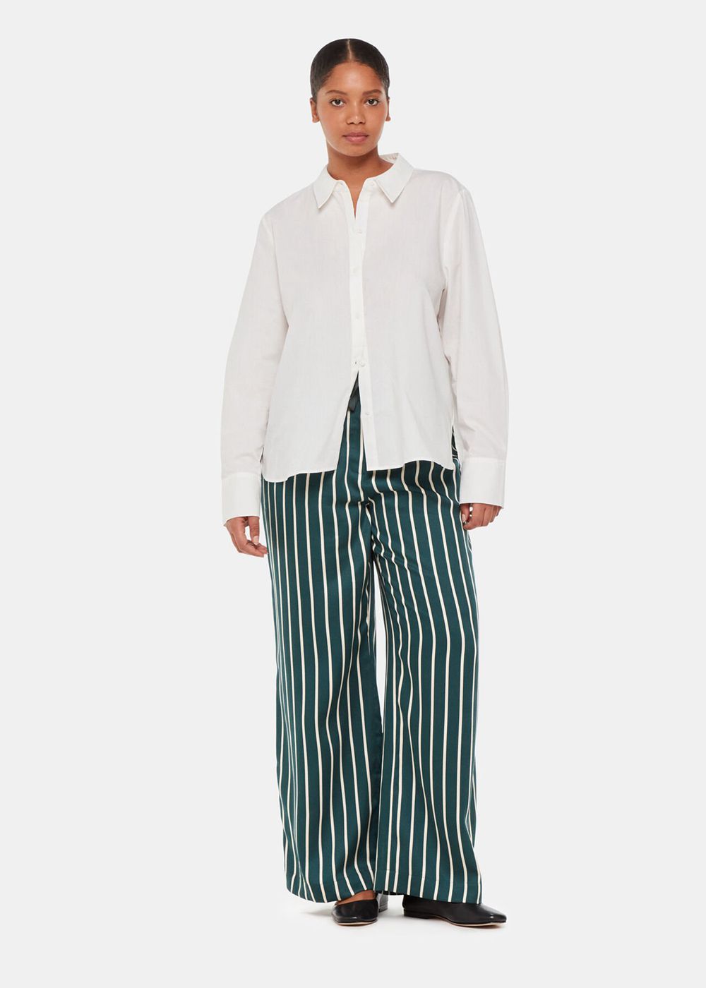 Whistles Alex Stripe Pants Green / Multicolor | US-63921XGKD