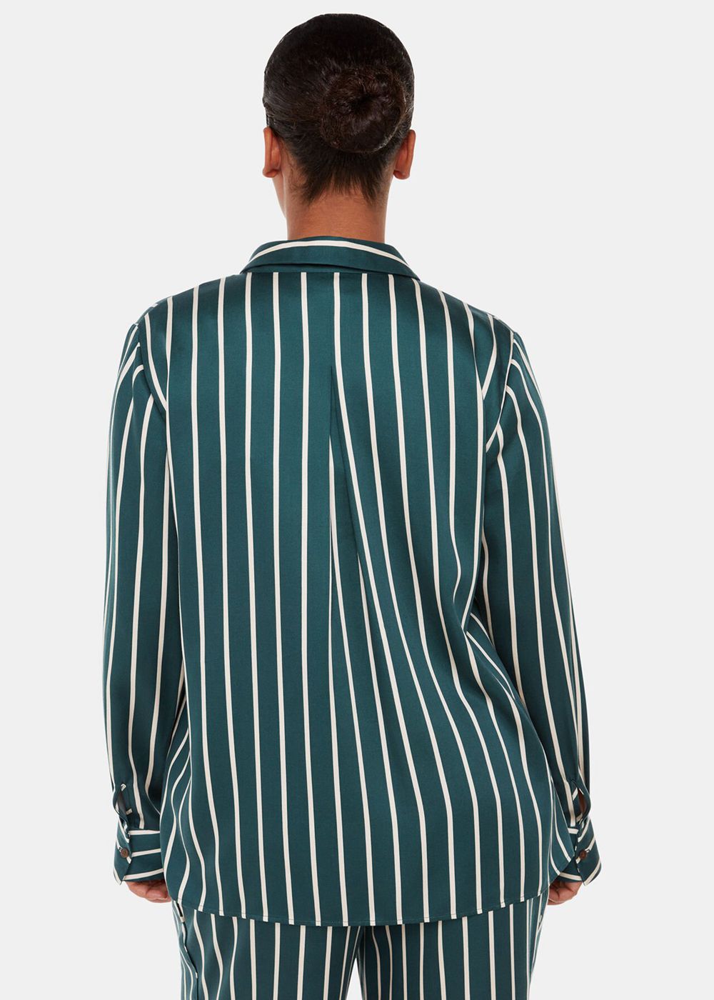 Whistles Alex Stripe Shirts Green / Multicolor | US-25341KRUB