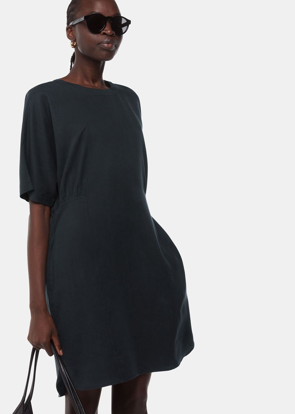 Whistles Alexandra Shift Dress Black | US-31298QMUW