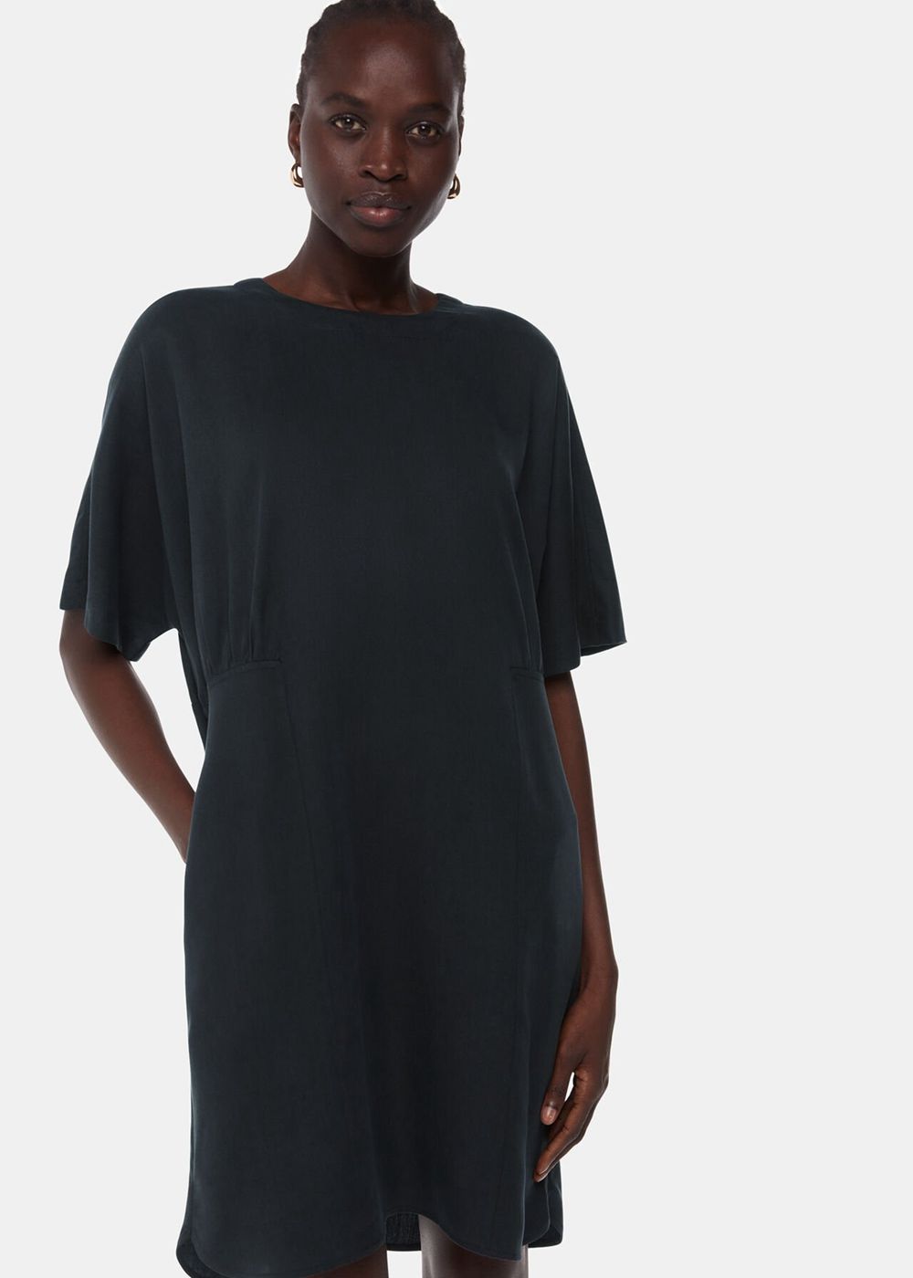 Whistles Alexandra Shift Dress Black | US-31298QMUW