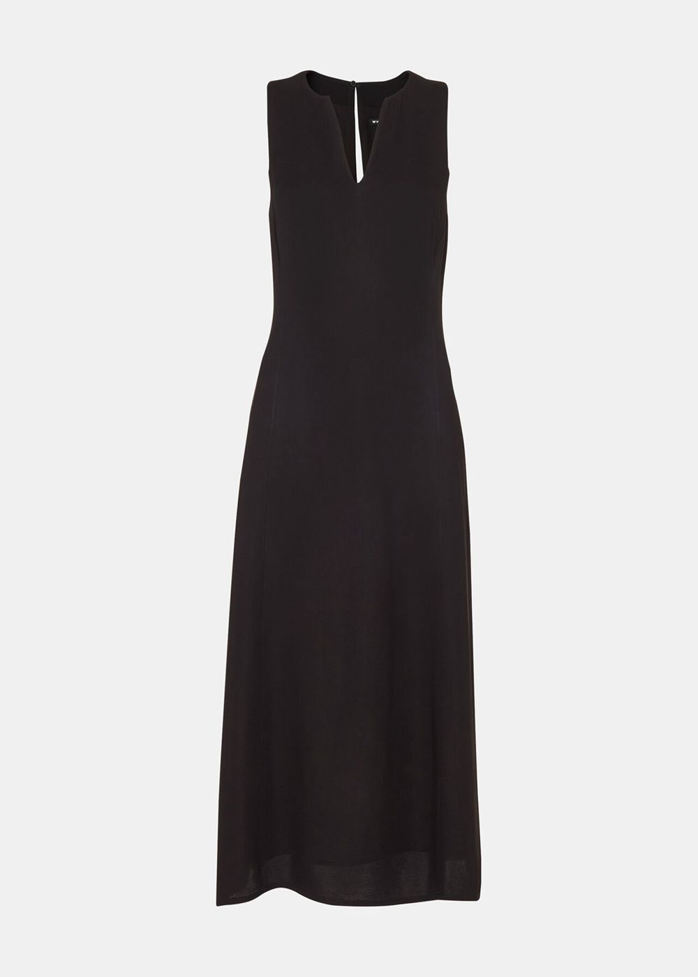 Whistles Alexia Midi Dress Black | US-60429QWHS