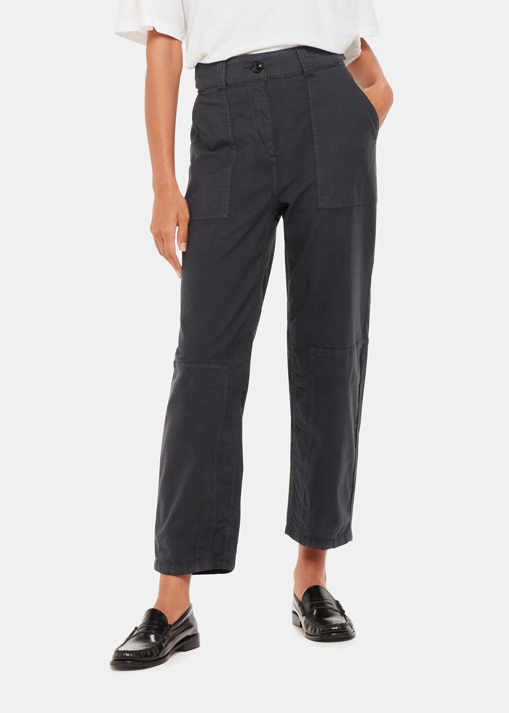 Whistles Alice Pocket Detail Pants Navy | US-58673SNXF