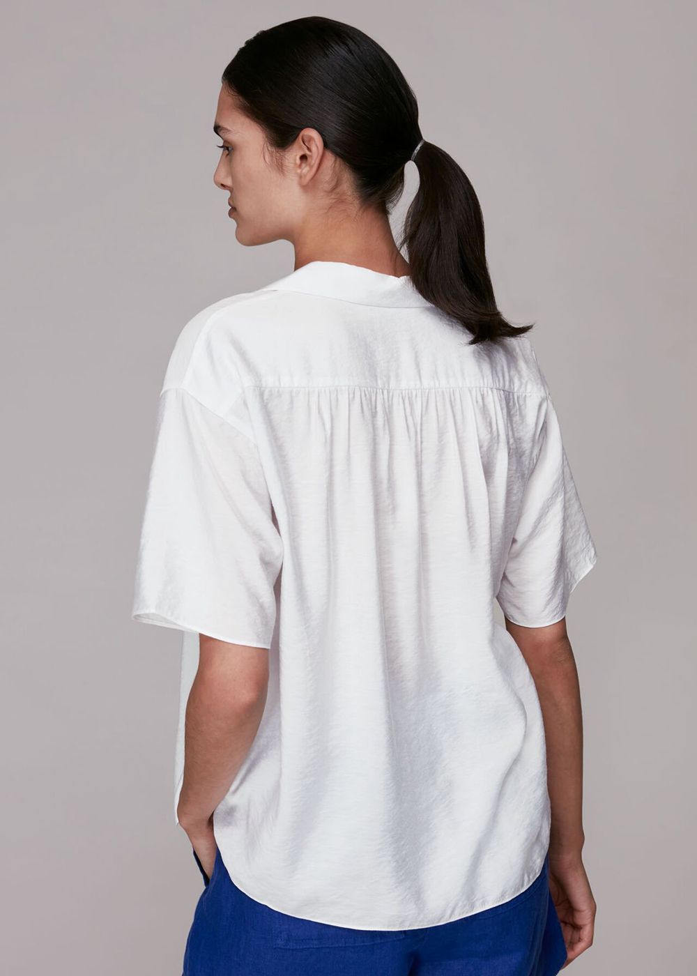 Whistles Alice Pocket Detail Top White | US-59206MUFN