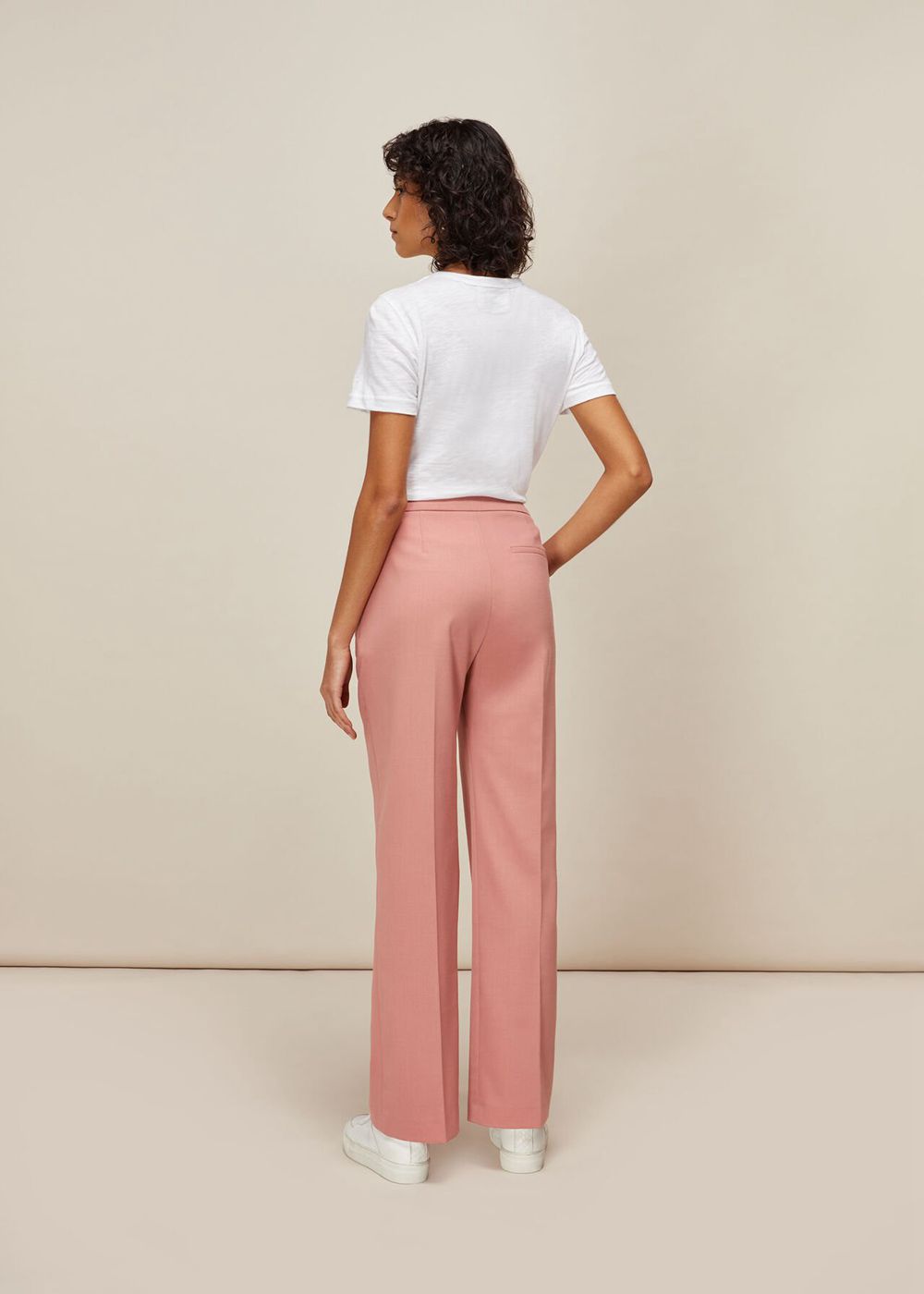 Whistles Aliza Tailored Pants Pink | US-50628CXOD