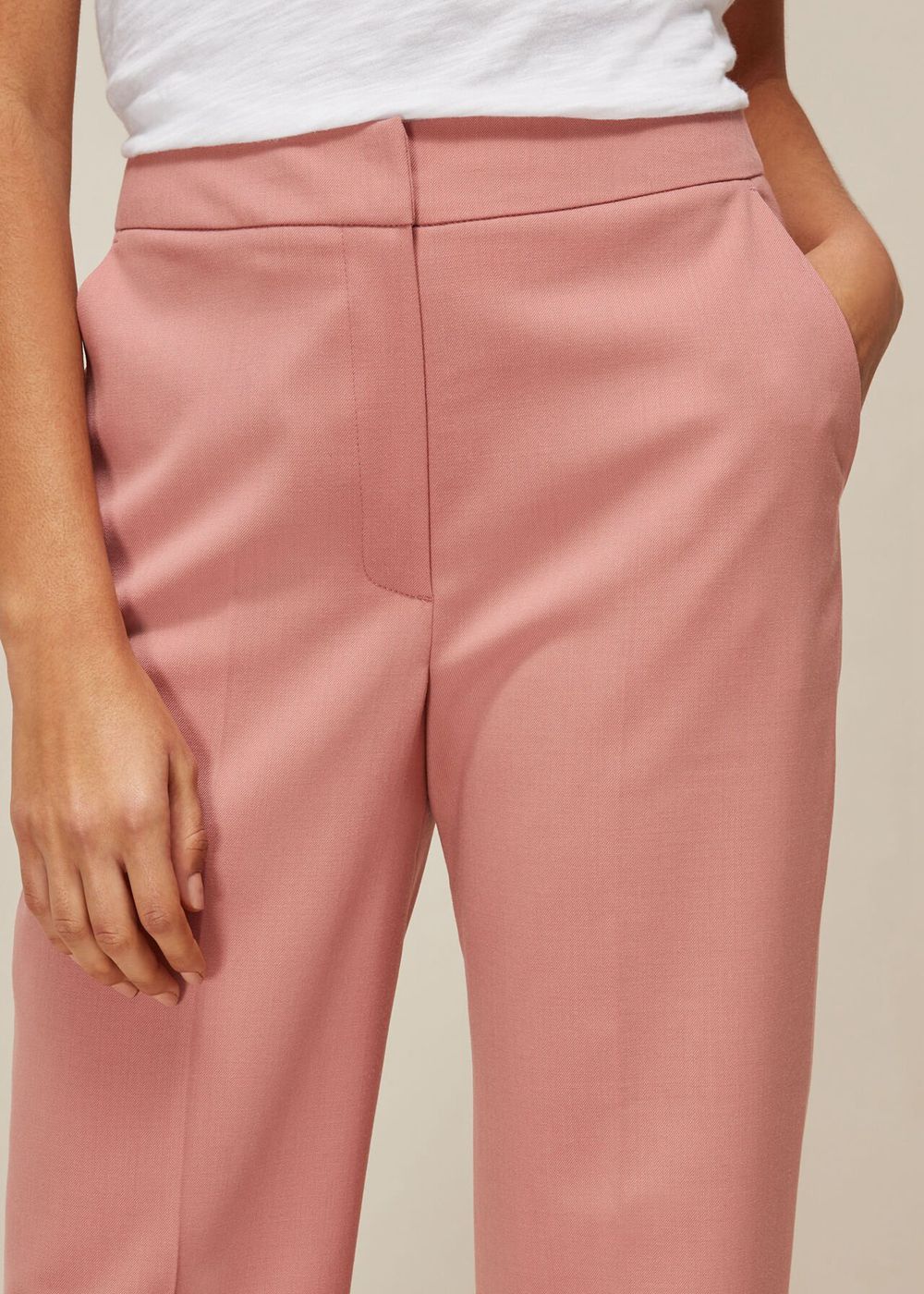 Whistles Aliza Tailored Pants Pink | US-50628CXOD