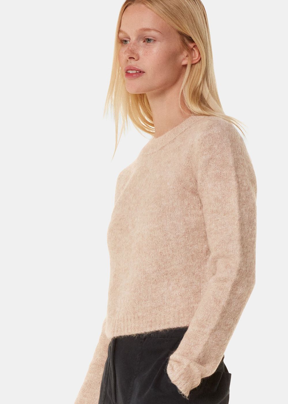 Whistles Alpaca Mix Fluffy Knitwear Neutral | US-25496PKJW