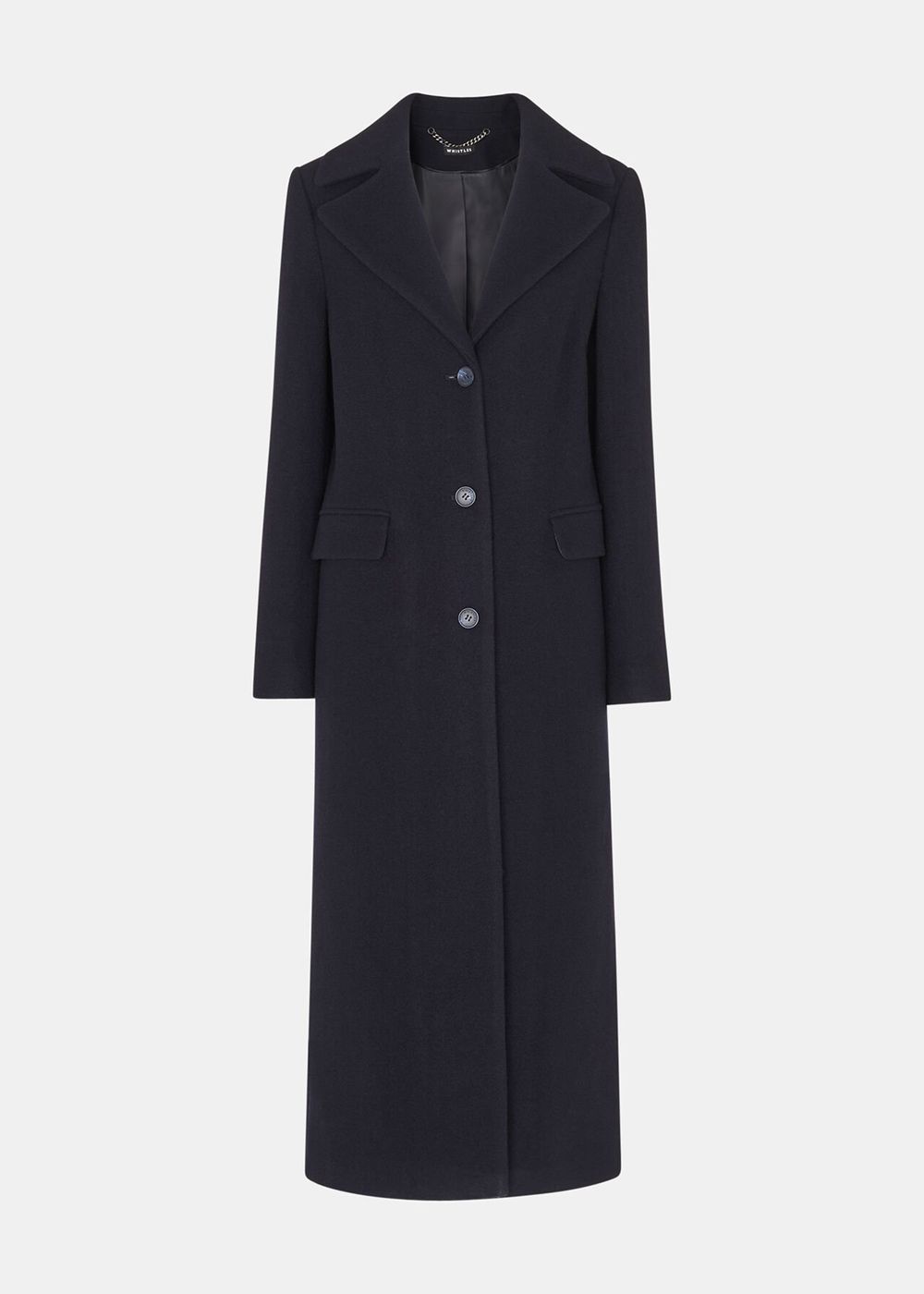 Whistles Amalia Longline Coat Navy | US-10537OJTC