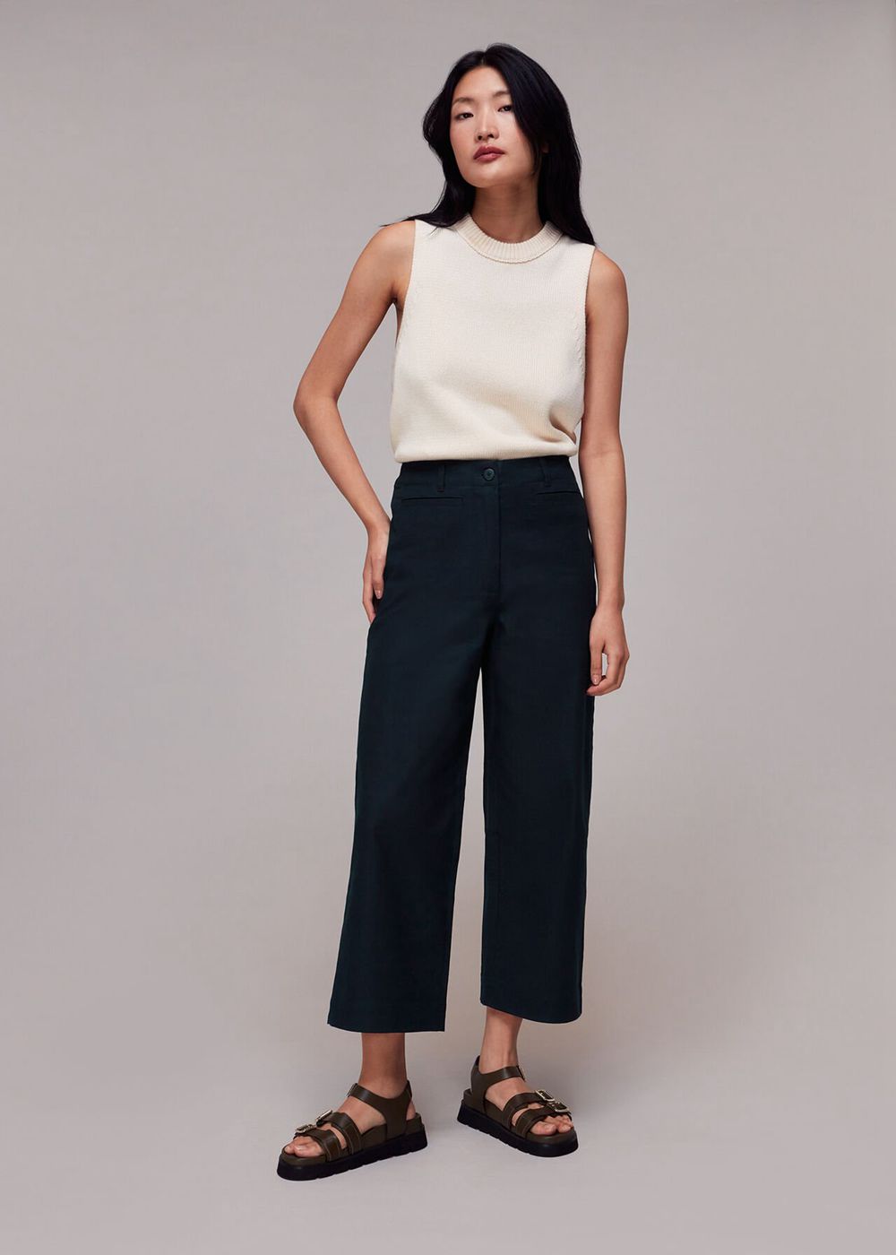 Whistles Amber Chino Pants Navy | US-61897QJTF