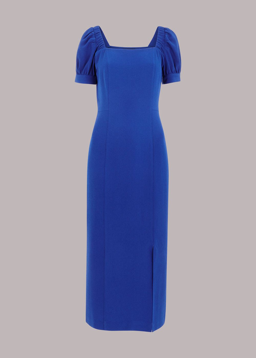 Whistles Amber Textured Midi Dress Blue | US-87435LZTH