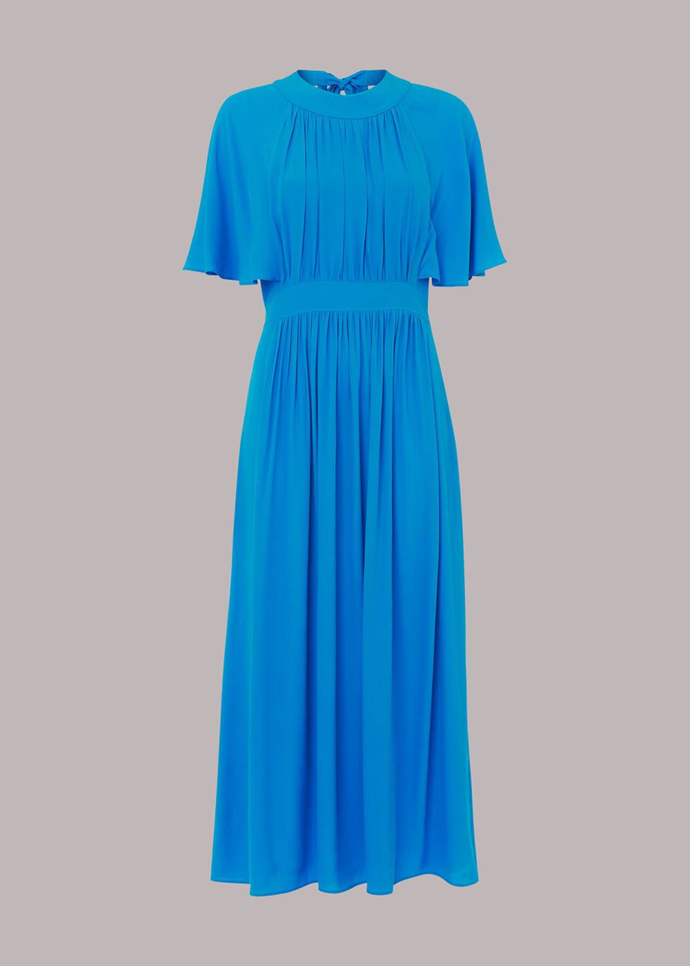 Whistles Amelia Cape Sleeve Dress Blue | US-54369BIYJ