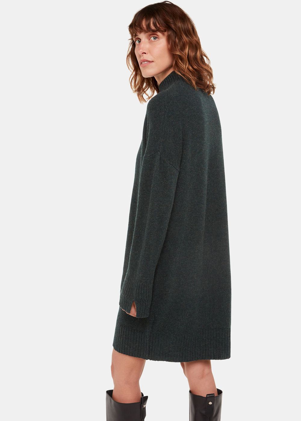 Whistles Amelia Wool Knitted Dress Green | US-95281SXNZ