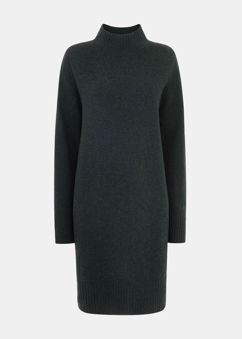 Whistles Amelia Wool Knitted Dress Green | US-95281SXNZ