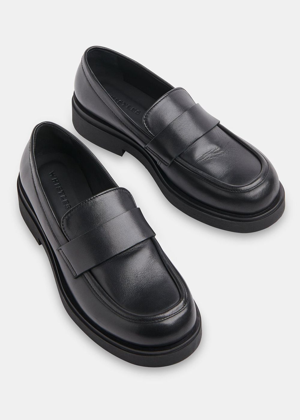 Whistles Ames Chunky Loafers Black | US-79461ATUI