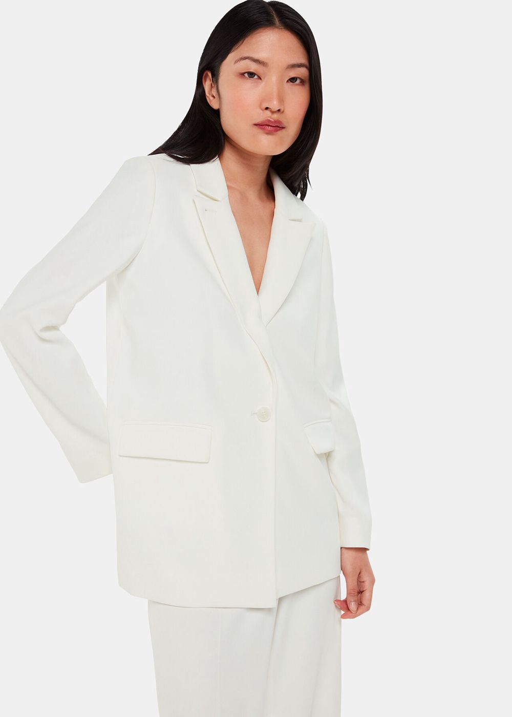 Whistles Andie Wedding Blazer White / Multicolor | US-37210GABE