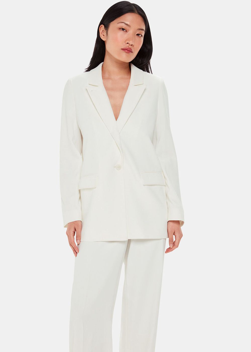 Whistles Andie Wedding Blazer White / Multicolor | US-37210GABE