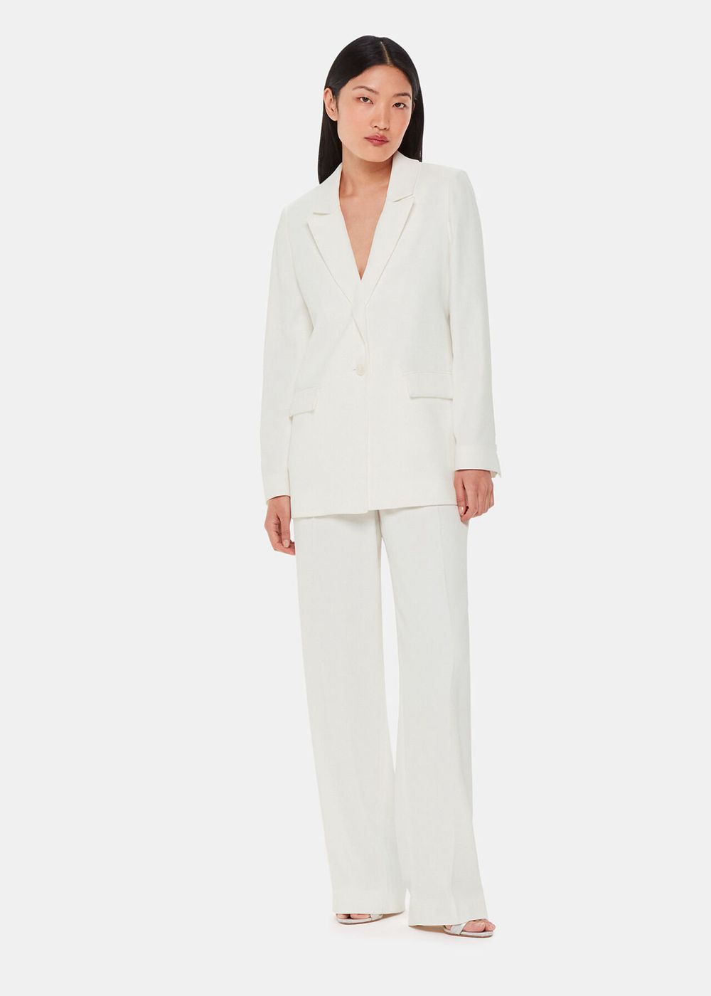 Whistles Andie Wedding Blazer White / Multicolor | US-37210GABE