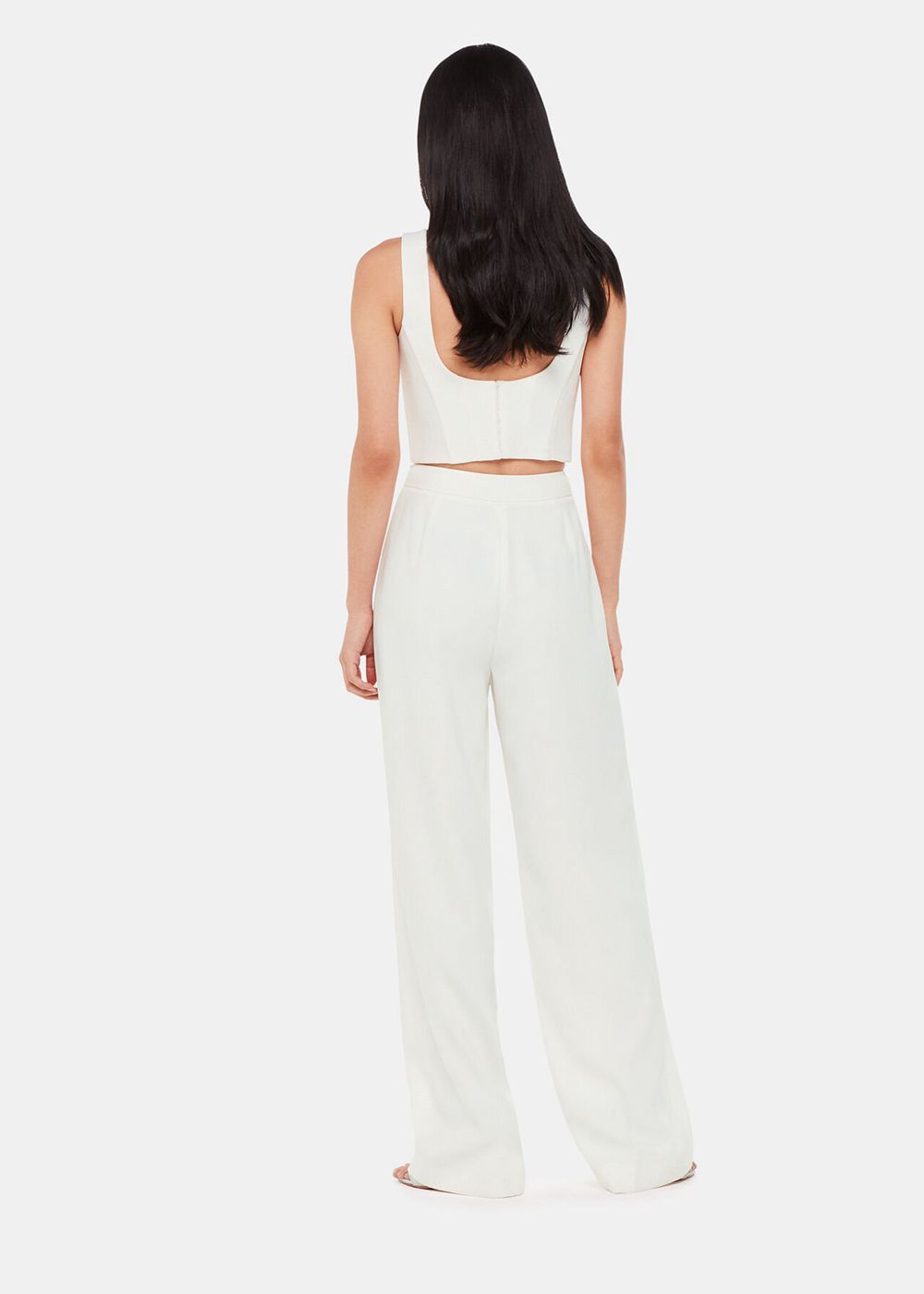 Whistles Andie Wedding Pants White / Multicolor | US-32946TCFD