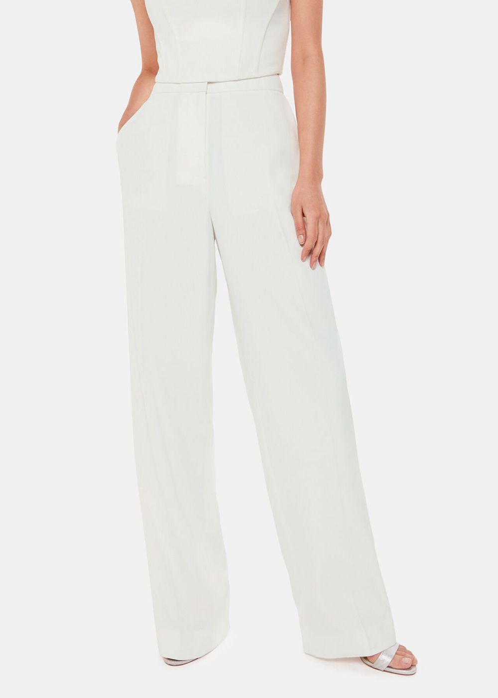 Whistles Andie Wedding Pants White / Multicolor | US-32946TCFD