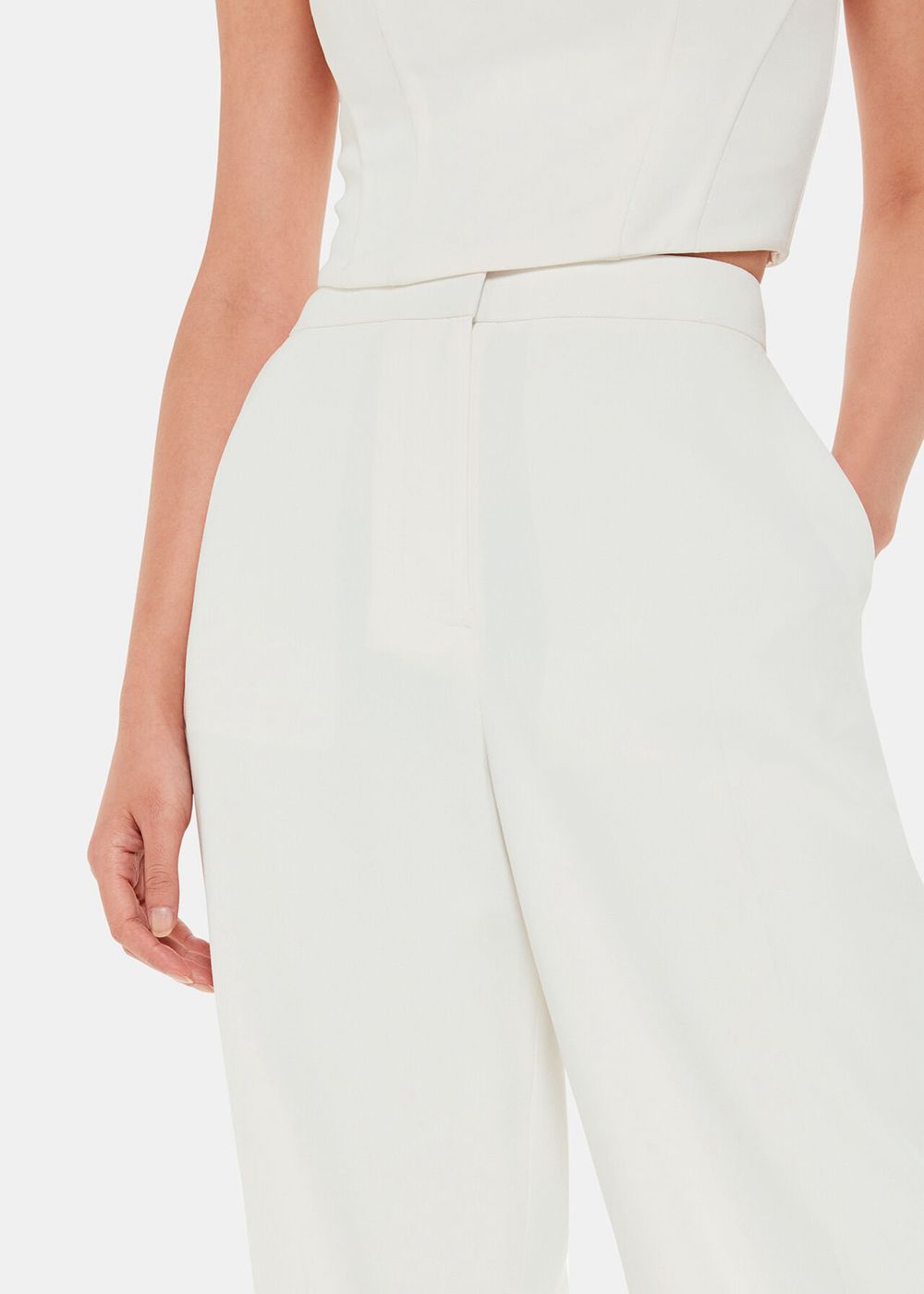 Whistles Andie Wedding Pants White / Multicolor | US-32946TCFD