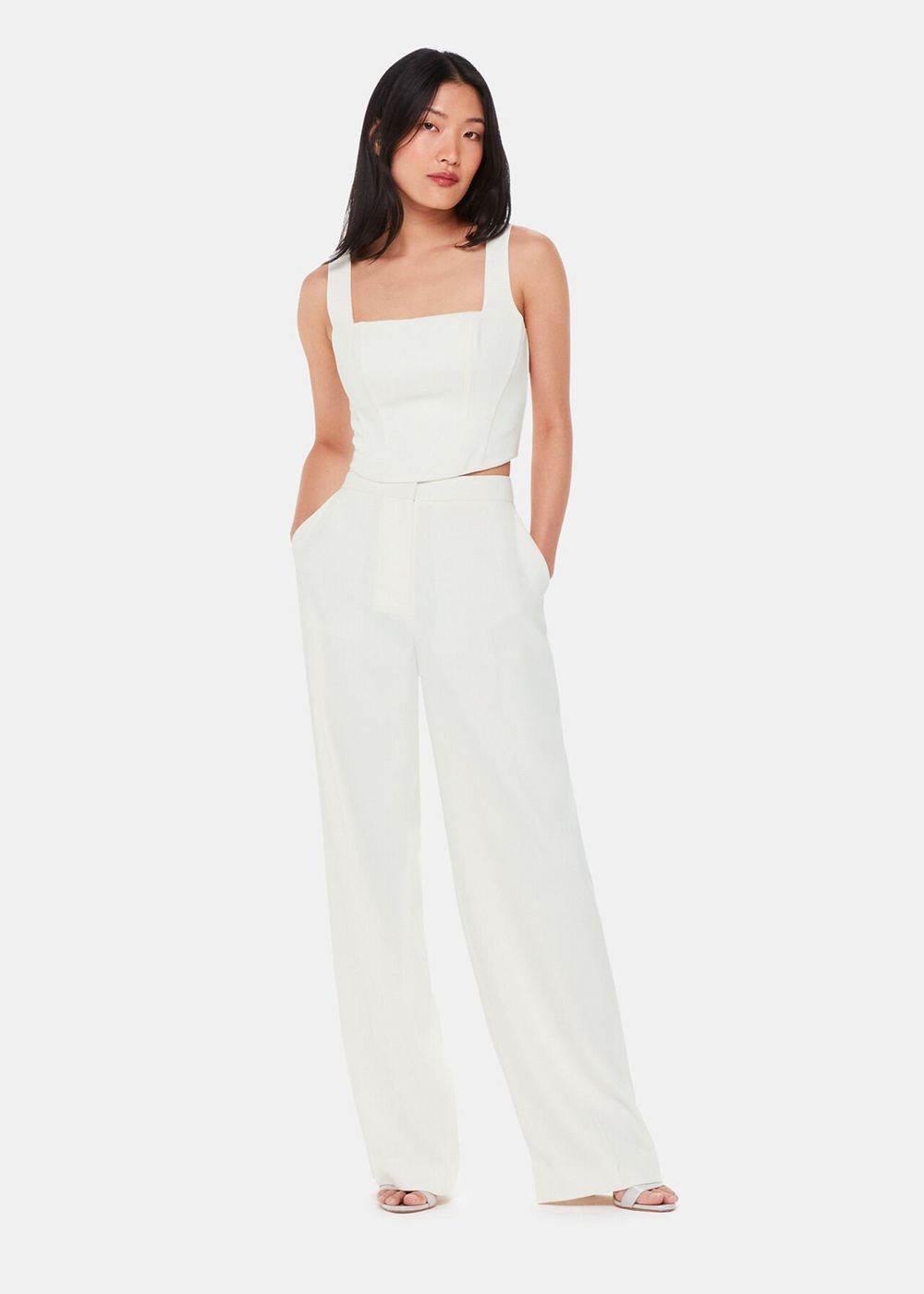 Whistles Andie Wedding Pants White / Multicolor | US-32946TCFD