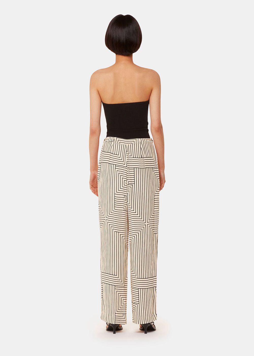 Whistles Angled Stripe Pants White / Multicolor | US-75693KXUC