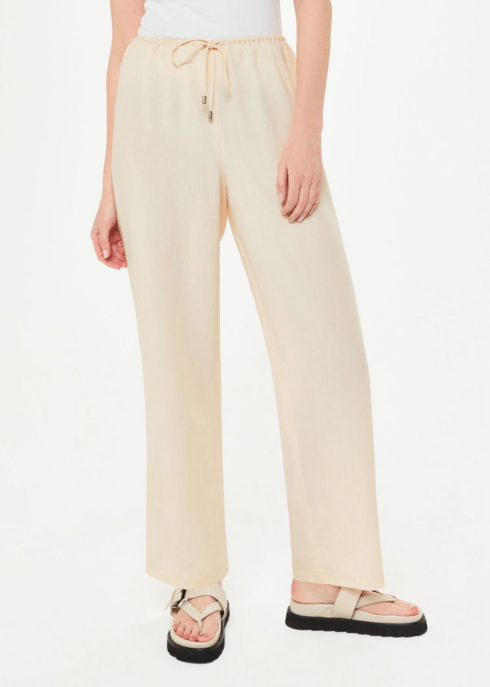 Whistles Anika Tie Front Pants White / Multicolor | US-76482BPYK