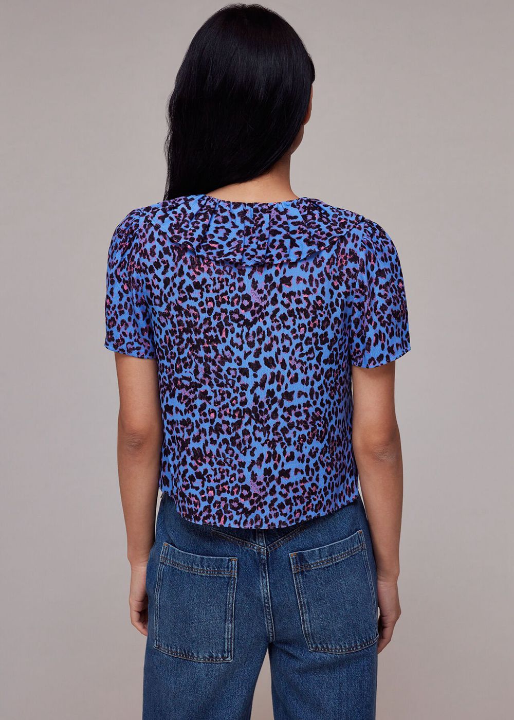 Whistles Animal Cheetah Blouse Purple / Multicolor | US-47182BSMR